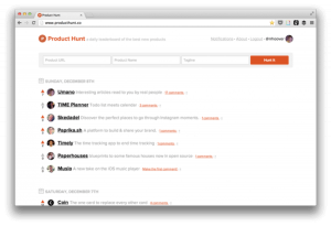 Product Hunt, 初期網站